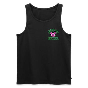 Schwein männl.Klima Vegan Planet Retten SabineVega - Männer Premium Bio Tank Top - Schwarz - Vorne - Michal (187cm)