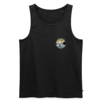 SUP - La vie est meilleure sur une planche de paddle (hommes) - Débardeur bio Premium Homme - noir - Devant - Michal (187cm)