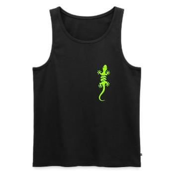 Gecko - Männer Premium Bio Tank Top - Schwarz - Vorne - Michal (187cm)