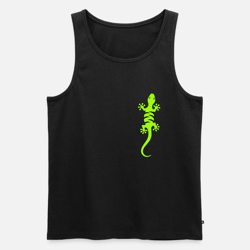 Gecko - Männer Premium Bio Tank Top - Schwarz