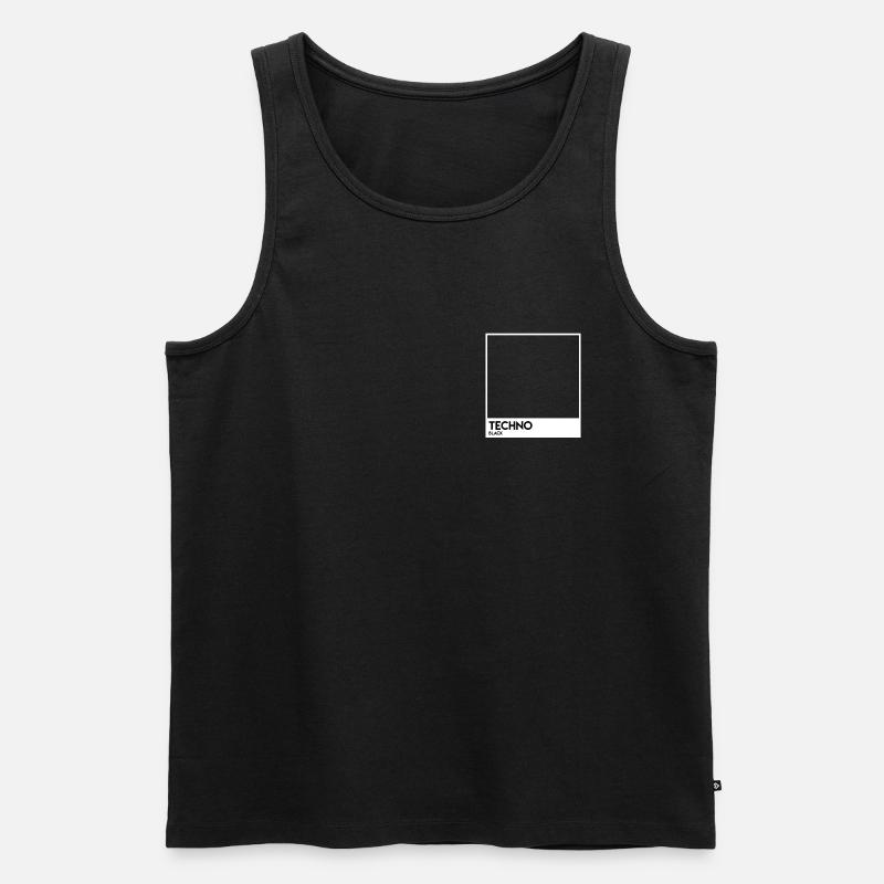 Black Techno Bild Foto - Männer Premium Bio Tank Top - Schwarz