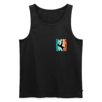 B-Boy Breakdancer Street Art Urban Danse Hip Hop - Débardeur bio Premium Homme - noir - Devant - AI Model Male 178 light (178cm)