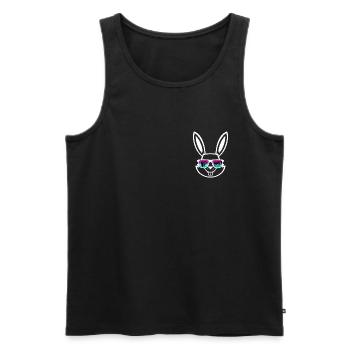 Rapmusk Cool Rabbit Hip Hop - Men's Premium Organic Tank Top - black - Front - Michal (187cm)