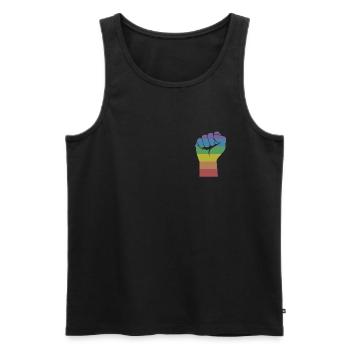 Gay Pride LGBT Pride Gay Cadeau Arc-en-ciel - Débardeur bio Premium Homme - noir - Devant - AI Model Male 178 light (178cm)