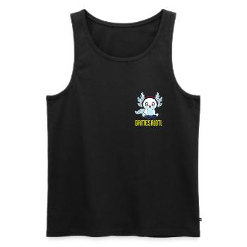 Gamesalotl Gamesolotl Gamer Gaming Axolotl - Männer Premium Bio Tank Top - Schwarz - Vorne - Michal (187cm)