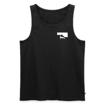 Montée - Débardeur bio Premium Homme - noir - Devant - Michal (187cm)