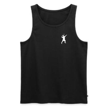 Joueur de tennis raquette de tennis tennis - Débardeur bio Premium Homme - noir - Devant - Michal (187cm)