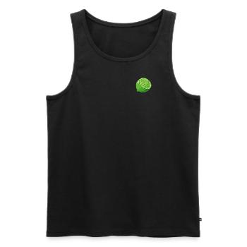 Lime Lime Fruit Fruit Fruits Drawing - Men's Premium Organic Tank Top - black - Front - AI Model Male 178 light (178cm)