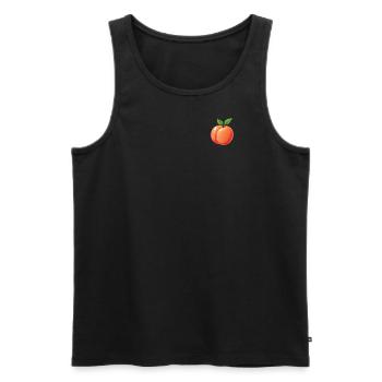 Peach Peach Fruit Fruit Fruits Drawing - Men's Premium Organic Tank Top - black - Front - AI Model Male 178 light (178cm)