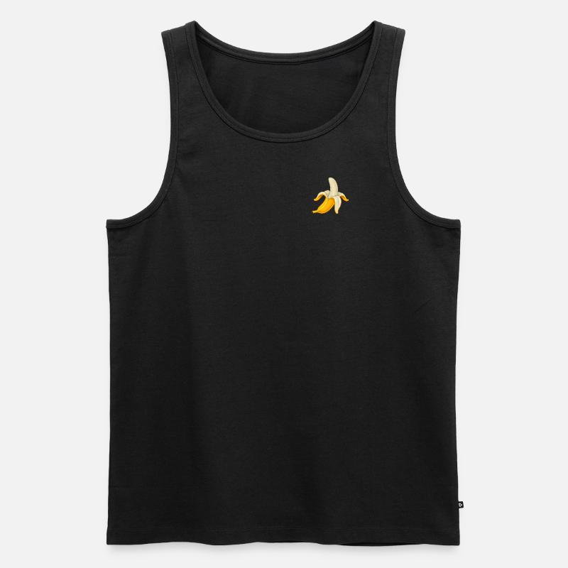 Banane 🍌 - Männer Premium Bio Tank Top - Schwarz