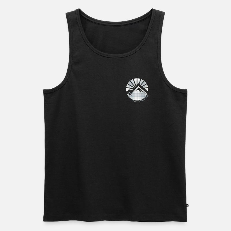 Winter - Berge - Männer Premium Bio Tank Top - Schwarz