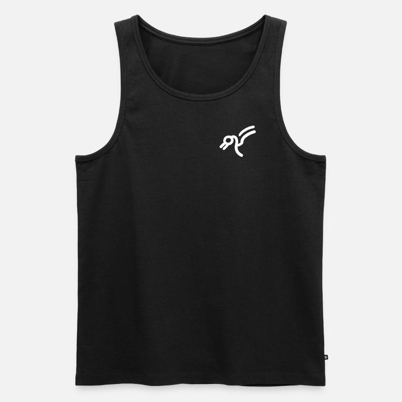 Vogel Saurier - Männer Premium Bio Tank Top - Schwarz