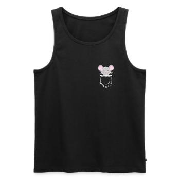 Mouse Mice - Men's Premium Organic Tank Top - black - Front - AI Model Male 178 light (178cm)