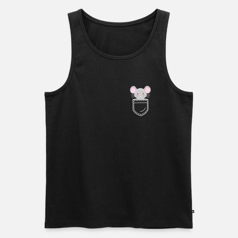 Maus Mäuse - Männer Premium Bio Tank Top - Schwarz