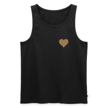 Confetti Heart - Men's Premium Organic Tank Top - black - Front - Michal (187cm)