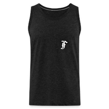 Letter F personalized gift alphabet first name Christmas - Men's Premium Organic Tank Top - charcoal grey - Front - Alexander (188cm)