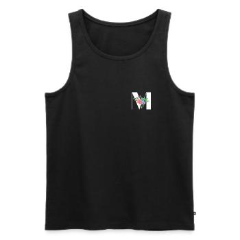 Letter M personalized gift alphabet first name Christmas - Men's Premium Organic Tank Top - black - Front - AI Model Male 178 light (178cm)