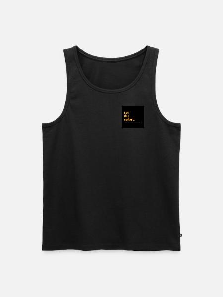 Sei du selbst - Männer Premium Bio Tank Top - Schwarz