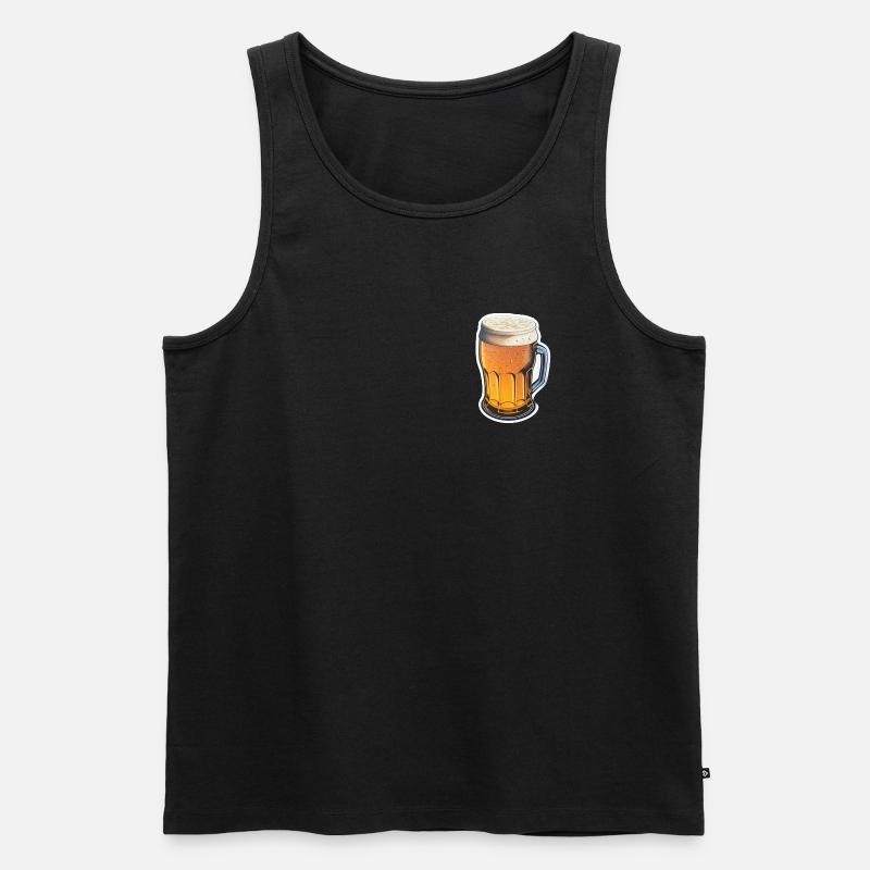 Bier - Männer Premium Bio Tank Top - Schwarz