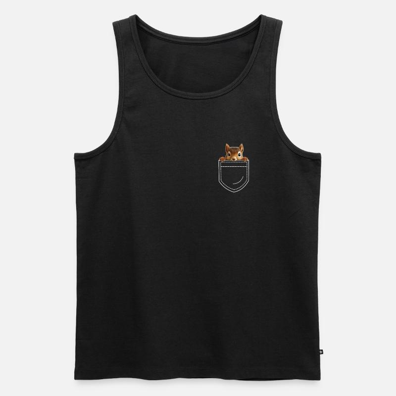 Eichhörnchen - Männer Premium Bio Tank Top - Schwarz