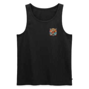 Three Pointer - Men's Premium Organic Tank Top - black - Front - AI Model Male 178 light (178cm)