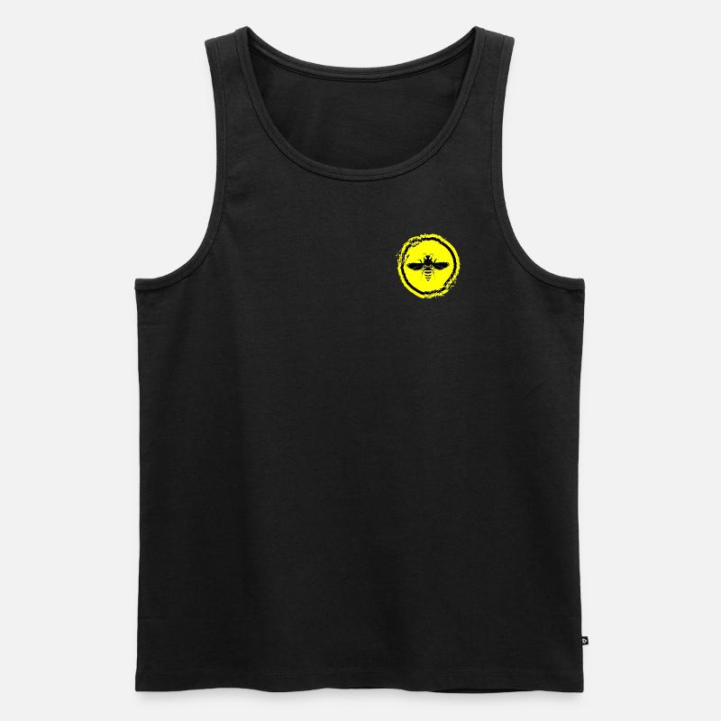 Die Biene - Männer Premium Bio Tank Top - Schwarz