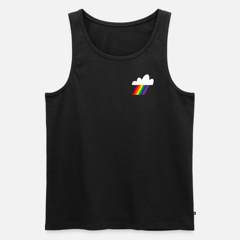 Regenbogenwolke - Männer Premium Bio Tank Top - Schwarz