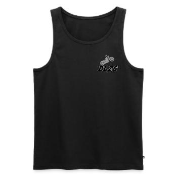 DLZG - Die Linke zum Gruss Motorrad - Männer Premium Bio Tank Top - Schwarz - Vorne - AI Model Male 178 light (178cm)