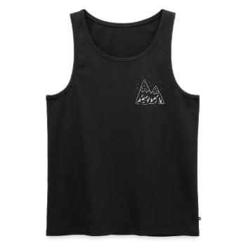 mountain white - Männer Premium Bio Tank Top - Schwarz - Vorne - Michal (187cm)