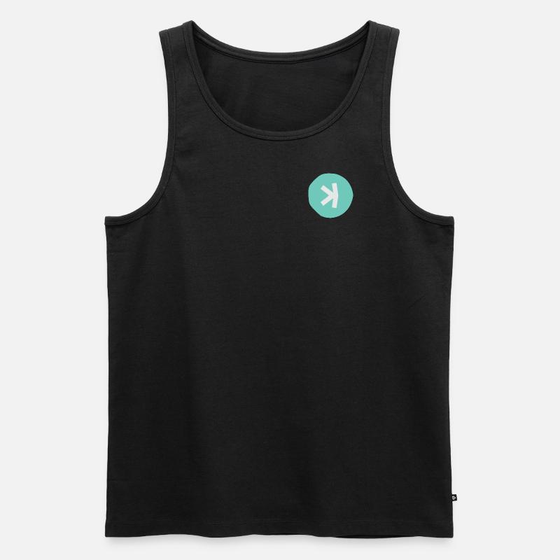 Kaspa Logo KAS - Männer Premium Bio Tank Top - Schwarz