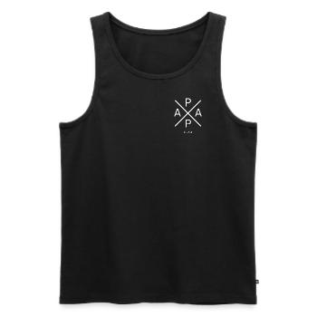 Papa Est. 2019 Cadeau de papa fier - Débardeur bio Premium Homme - noir - Devant - AI Model Male 178 light (178cm)