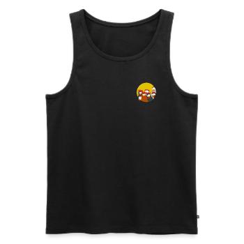 Hennen beobachten Dich - Männer Premium Bio Tank Top - Schwarz - Vorne - AI Model Male 178 light (178cm)