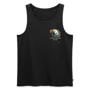 La trace de l aigle dans les cieux - Débardeur bio Premium Homme - noir - Devant - Michal (187cm)