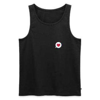 heart bubble - Débardeur bio Premium Homme - noir - Devant - AI Model Male 178 light (178cm)
