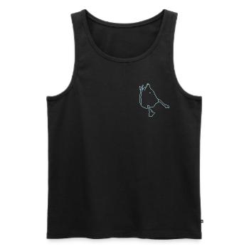 Ducks butt blue - Men's Premium Organic Tank Top - black - Front - AI Model Male 178 light (178cm)