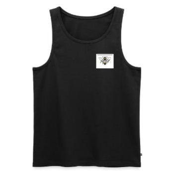 Bee yourself - Männer Premium Bio Tank Top - Schwarz - Vorne - Michal (187cm)