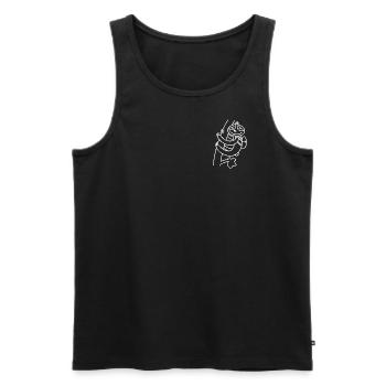 Anti-Zoo Six White - Männer Premium Bio Tank Top - Schwarz - Vorne - Michal (187cm)