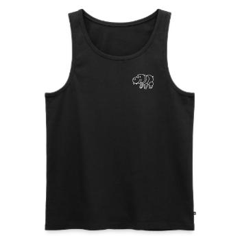 Anti-zoo Treize Blancs - Débardeur bio Premium Homme - noir - Devant - Michal (187cm)