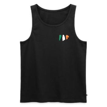 Drapeau de l’Irlande - Rayures en brosse - Débardeur bio Premium Homme - noir - Devant - AI Model Male 178 light (178cm)