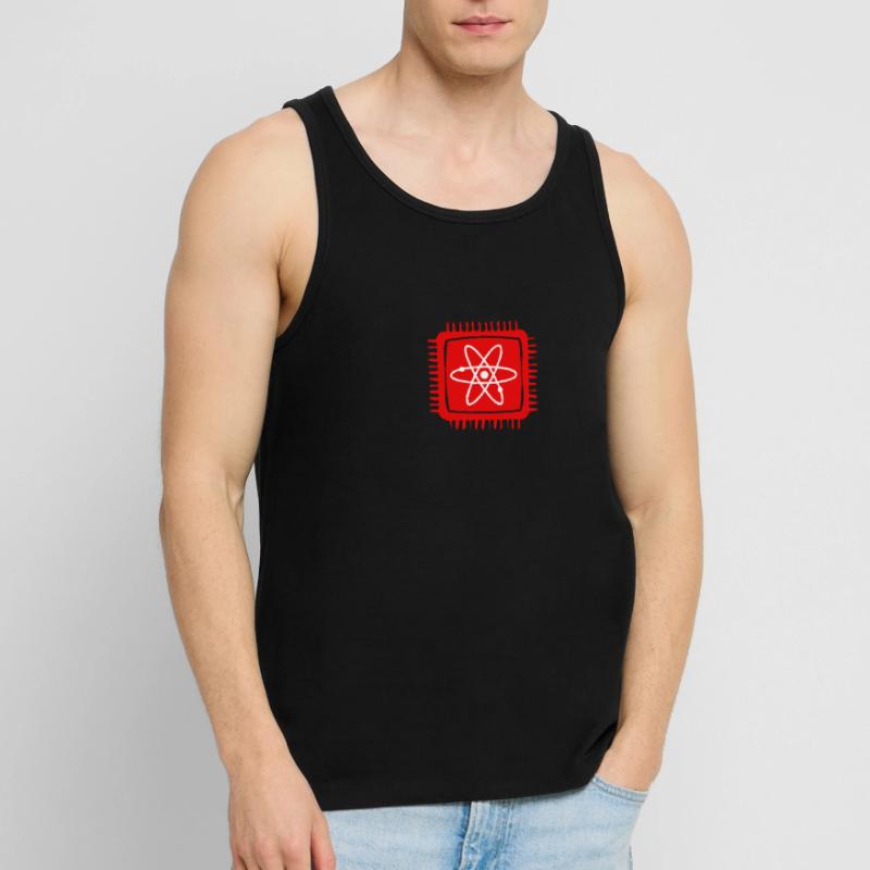 Quantum Computer Quantum Computer Physics Atom Chip Men's Premium Organic Tank Top
