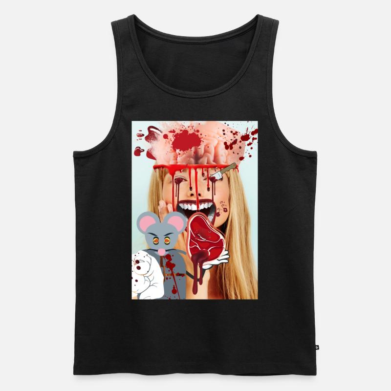 Mouse Killing People - Männer Premium Bio Tank Top - Schwarz