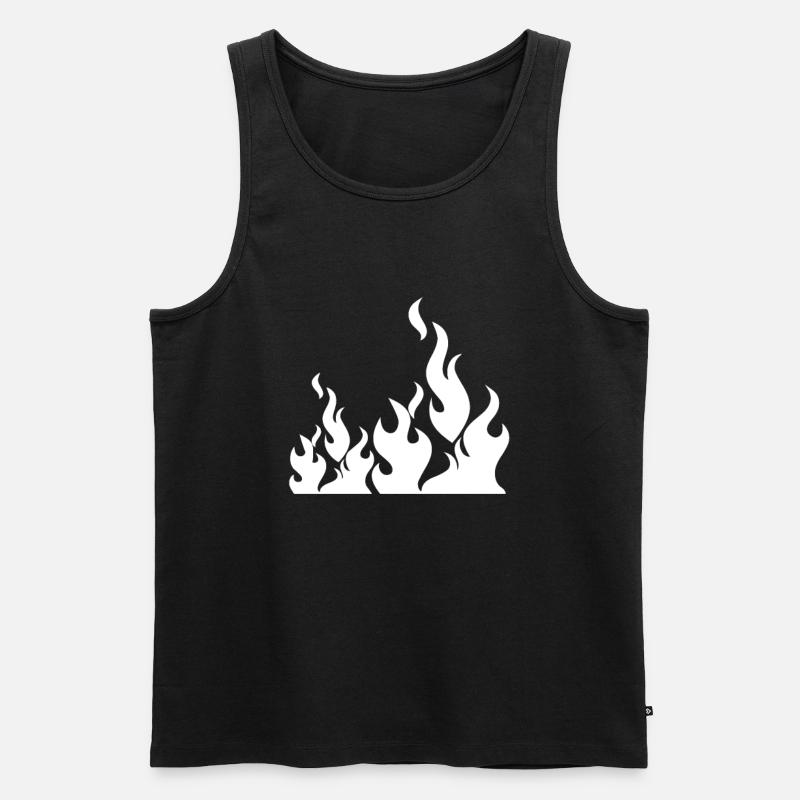 Flammen lodernd beeindruckend - Männer Premium Bio Tank Top - Schwarz