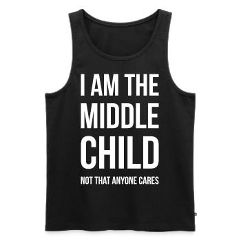 Mittleres Kind I - Männer Premium Bio Tank Top - Schwarz - Vorne - AI Model Male 178 light (178cm)