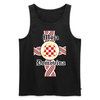 Moja Domovina - Männer Premium Bio Tank Top - Schwarz - Vorne - Michal (187cm)