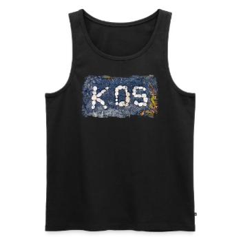 Kos in Stein - Männer Premium Bio Tank Top - Schwarz - Vorne - AI Model Male 178 light (178cm)