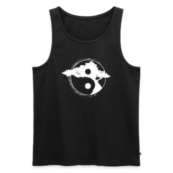 Bonsai Zen Buddha Ying Yang Yin Yang - Männer Premium Bio Tank Top - Schwarz - Vorne - Michal (187cm)