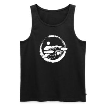 Zen Buddha Ying Yang Yin Yang Bonsai - Männer Premium Bio Tank Top - Schwarz - Vorne - Michal (187cm)