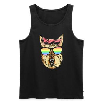 LGBTQ Trans CSD Gay Lesbian Cat Gay Pride - Débardeur bio Premium Homme - noir - Devant - Michal (187cm)
