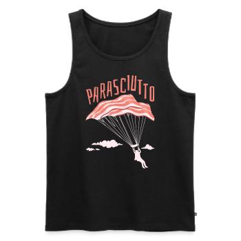 Drôle de jambon parachute Paraglding - Débardeur bio Premium Homme - noir - Devant - Michal (187cm)
