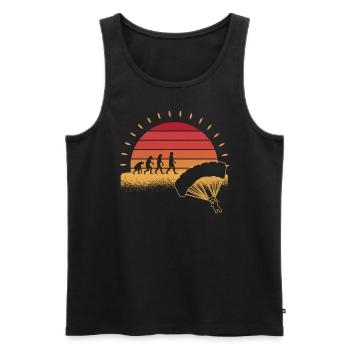 Paragliding - Parachute Evolution Outdoor - Men's Premium Organic Tank Top - black - Front - AI Model Male 178 light (178cm)